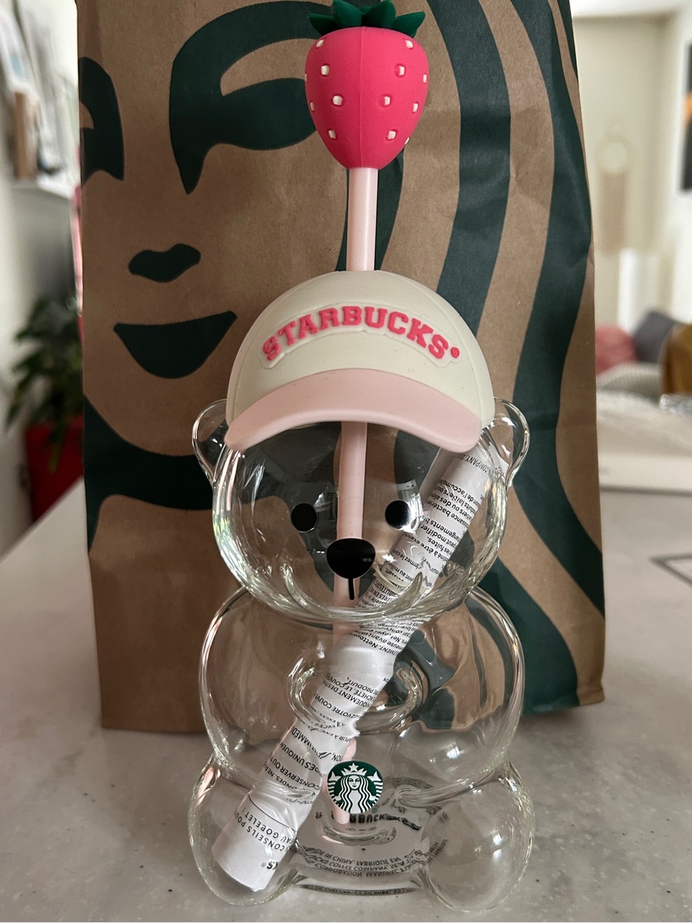 Starbucks Glass Bearista™ Cold Cup – Pink Edition 20oz